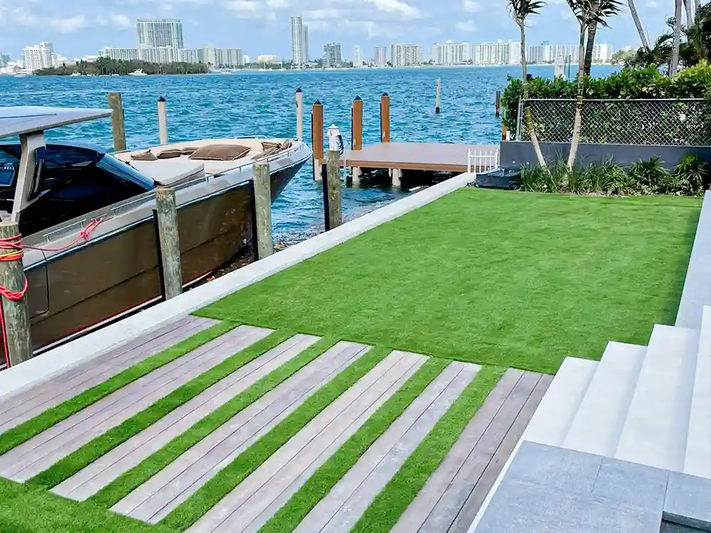 dock with top turf products portfolio image