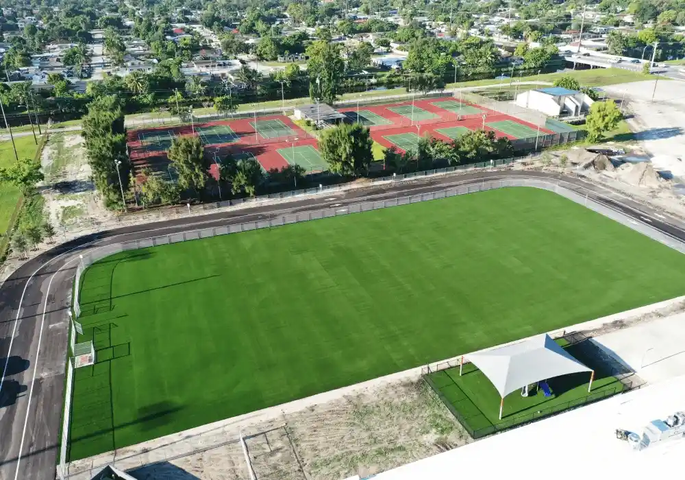 Sport field with artificial grass from Top Turf service example image